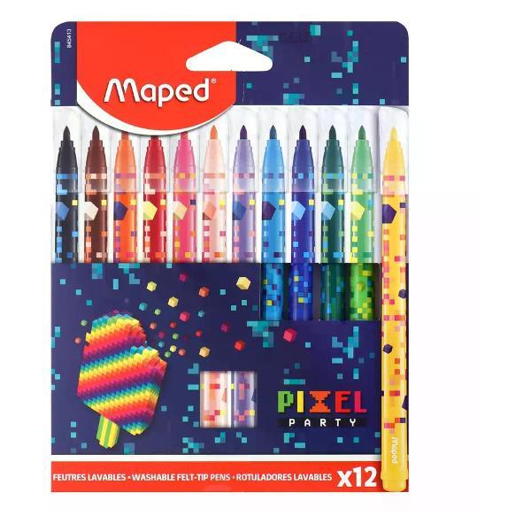 Изображение товара Фломастер MAPED Фломастеры для рисования 12 цветов смываемые