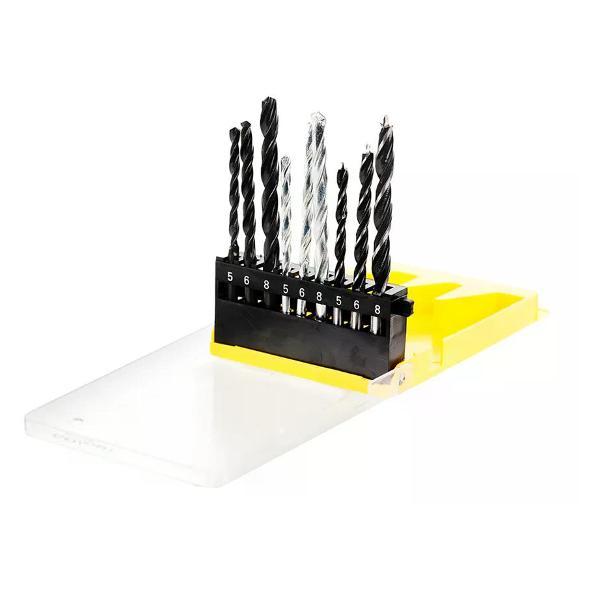 Изображение товара Сверло KRONS Набор сверл по металлу, бетону, дереву HT-373, 9 шт