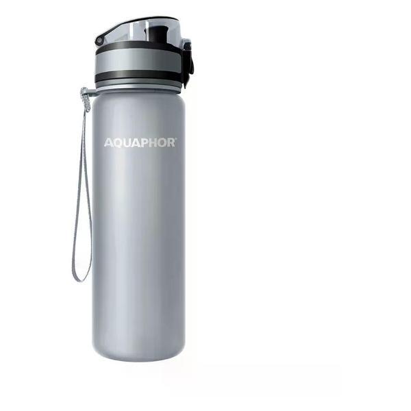 Изображение товара Фильтр-кувшин для очистки воды Аквафор Фильтр-бутылка Сити серая Изображение товара Фильтр-кувшин для очистки воды Аквафор Фильтр-бутылка Сити серая