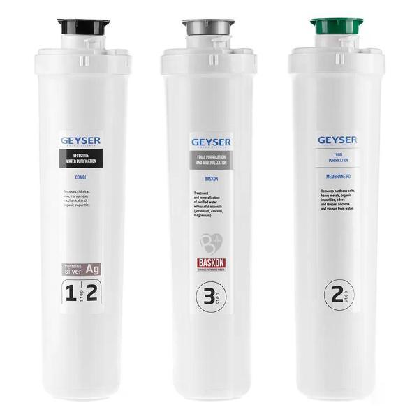 Изображение товара Фильтр обратного осмоса ГЕЙЗЕР Комплект сменных картриджей для Престиж Смарт