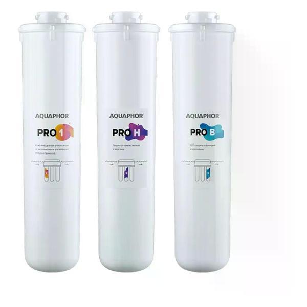 Изображение товара Проточный фильтр для очистки воды Аквафор Комплект картриджей для фильтра Кристалл ECO H Pro