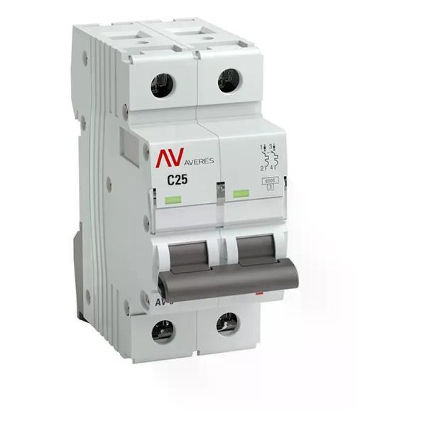 Изображение товара Автоматический выключатель EKF Выключатель автоматический 2п 6кА 25 А C