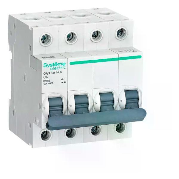 Изображение товара Автоматический выключатель Systeme Electric Выключатель автоматический 4п 6 кА 6 А C