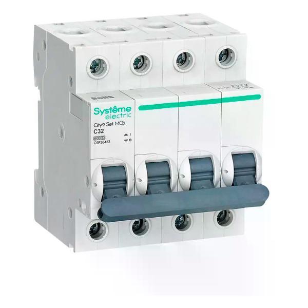 Изображение товара Автоматический выключатель Systeme Electric Выключатель автоматический 4п 6 кА 32 А C