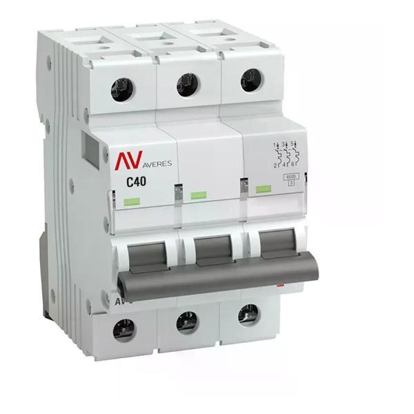 Изображение товара Автоматический выключатель EKF Выключатель автоматический 3п 6кА 40 А C