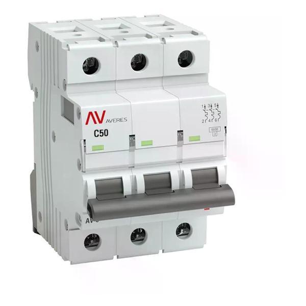 Изображение товара Автоматический выключатель EKF Выключатель автоматический 3п 6кА 50 А C