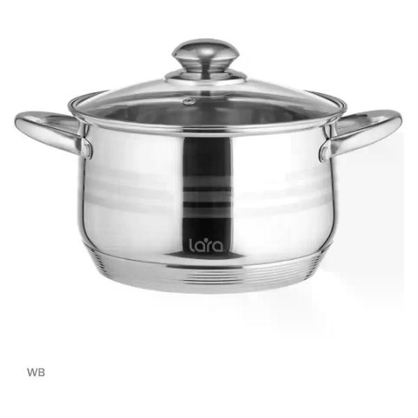 Изображение товара Кастрюля Lara Кастрюля с крышкой LR02-580/2,9 литра/для всех видов плит