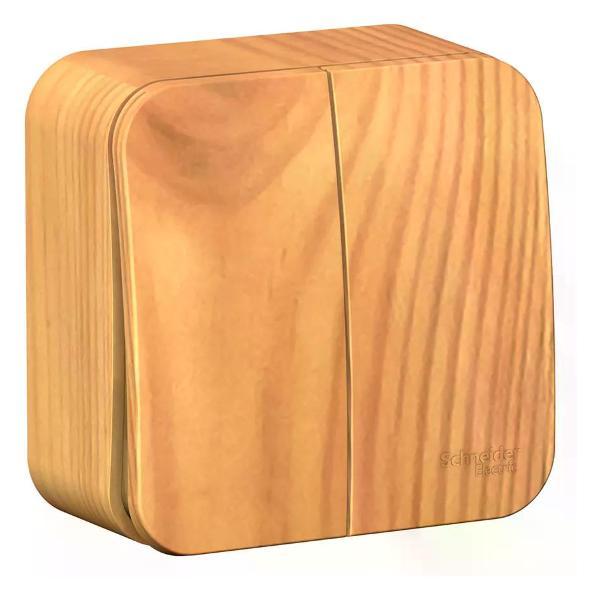 Изображение товара Выключатель механический Schneider Electric Выключатель двухклавишный накладной