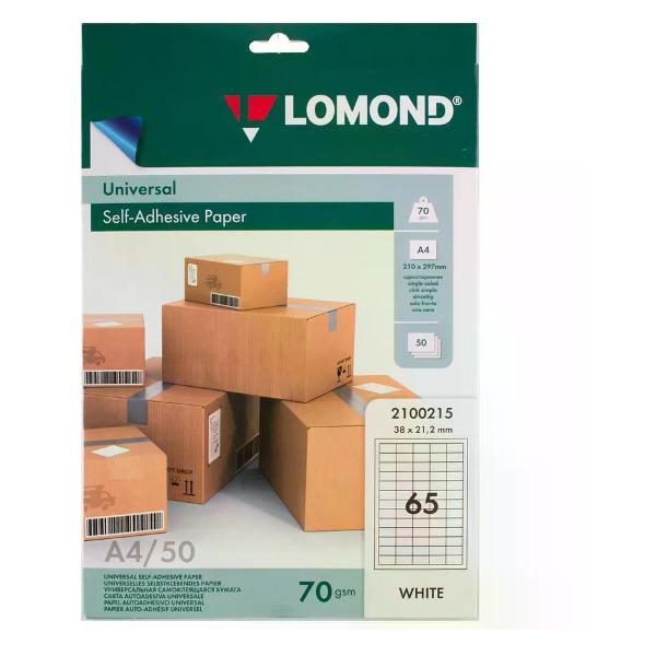 Изображение товара Бумага для оргтехники Lomond Этикетки самоклеящиеся, 38*21,2 мм, 50 листов