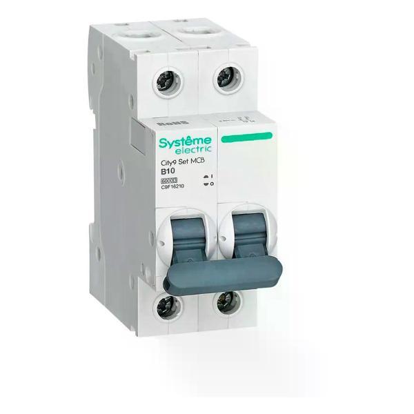 Изображение товара Автоматический выключатель Systeme Electric Выключатель автоматический 2п 6 кА 10 А B Изображение товара Автоматический выключатель Systeme Electric Выключатель автоматический 2п 6 кА 10 А B