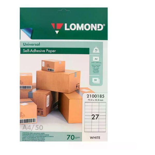 Изображение товара Бумага для оргтехники Lomond Этикетки самоклеящиеся, 70*32 мм 50 листов