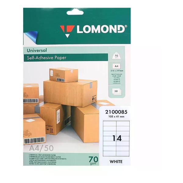 Изображение товара Бумага для оргтехники Lomond Этикетки самоклеящиеся 105*41 мм 50 листов
