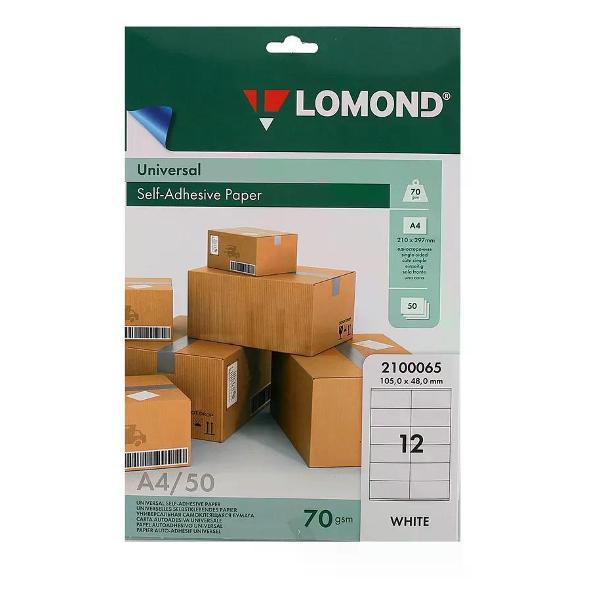 Изображение товара Бумага для оргтехники Lomond Этикетки самоклеящиеся, 105*48 мм 50 листов