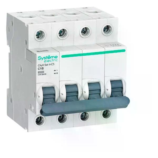 Изображение товара Автоматический выключатель Systeme Electric Выключатель автоматический 4п 6 кА 16 А C