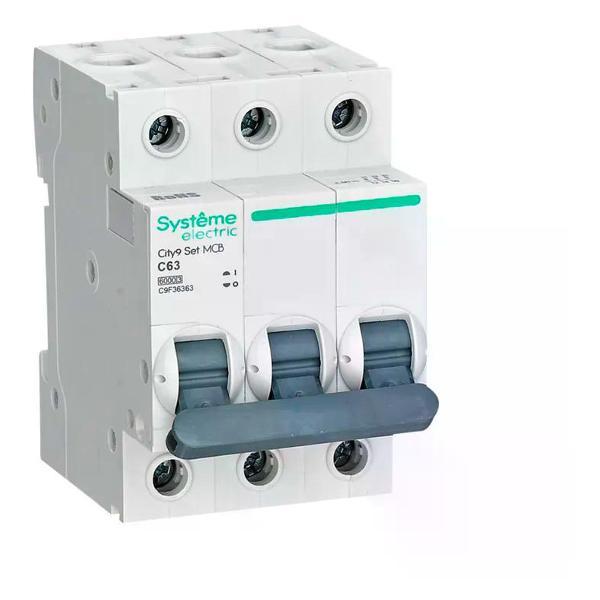 Изображение товара Автоматический выключатель Systeme Electric Выключатель автоматический 3п 6 кА 63 А C