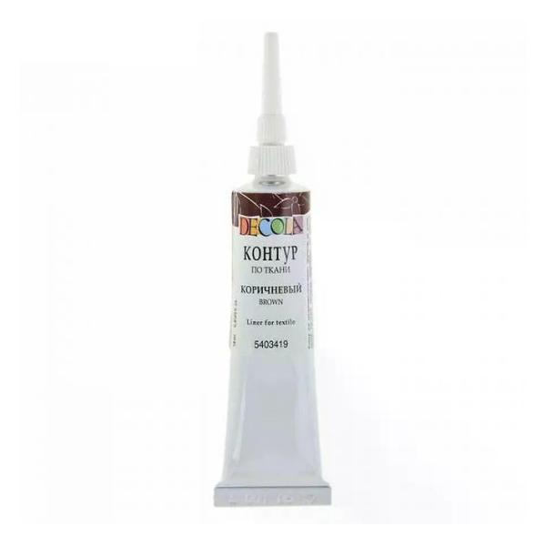 Изображение товара Краска для ткани Невская палитра Контур по ткани коричневый