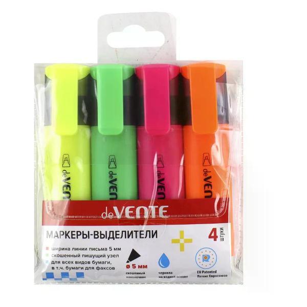 Изображение товара Маркер Hatber Набор перманентных маркеров 4 шт 1-5 мм