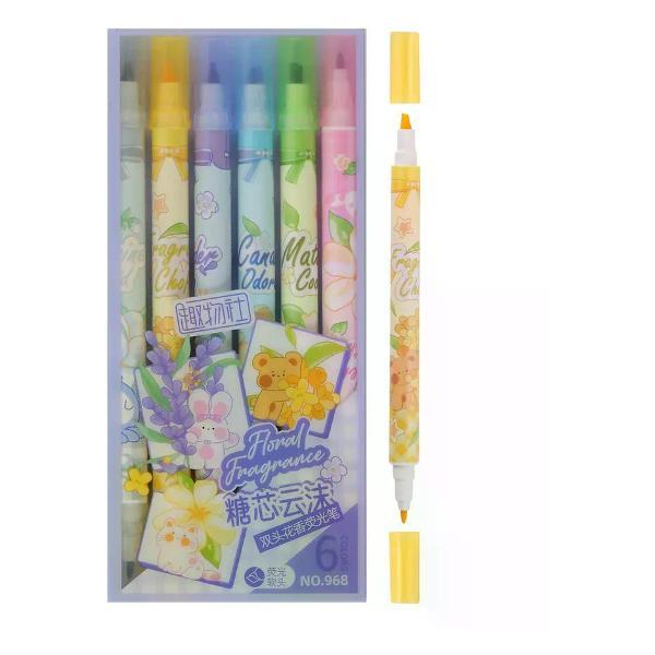 Изображение товара Маркер Hatber Набор перманентных маркеров 6 шт 1-5 мм