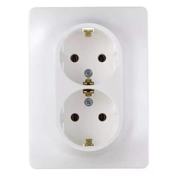 Изображение товара Умная розетка Schneider Electric Розетка двойная с заземлением