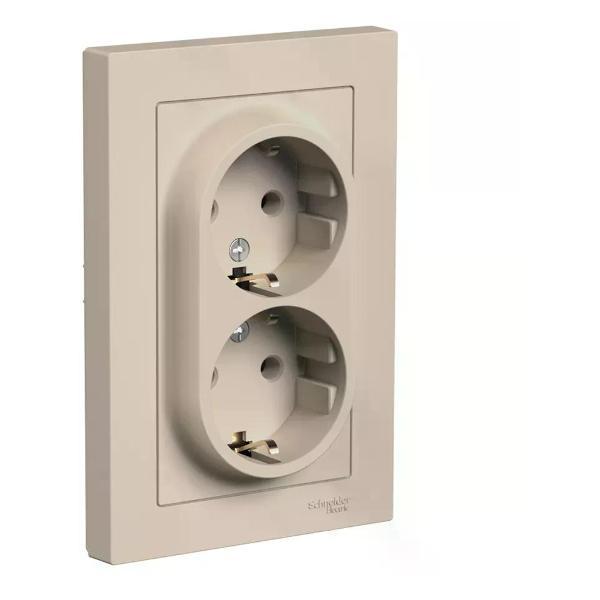 Изображение товара Умная розетка Schneider Electric Розетка двойная с рамкой