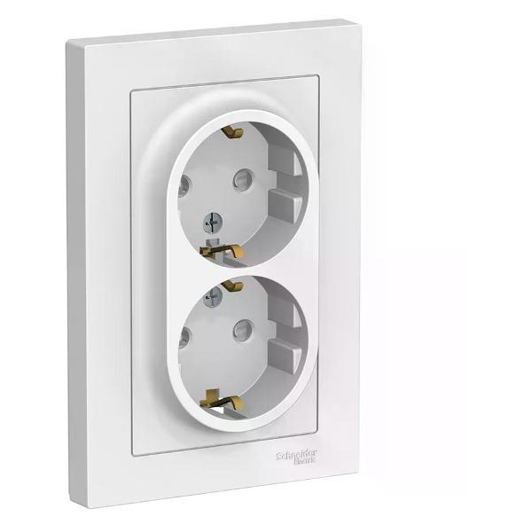 Изображение товара Умная розетка Schneider Electric Розетка двойная с рамкой