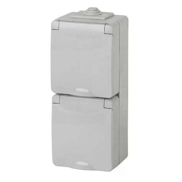 Изображение товара Умная розетка ЭРА Розетка двойная накладная с заземлением