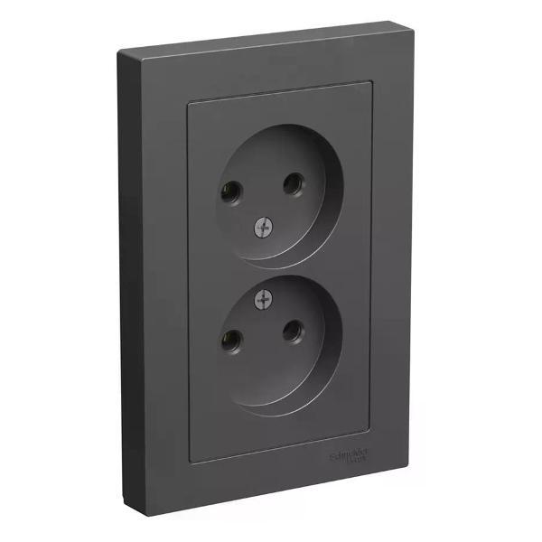 Изображение товара Умная розетка Schneider Electric Розетка двойная с рамкой