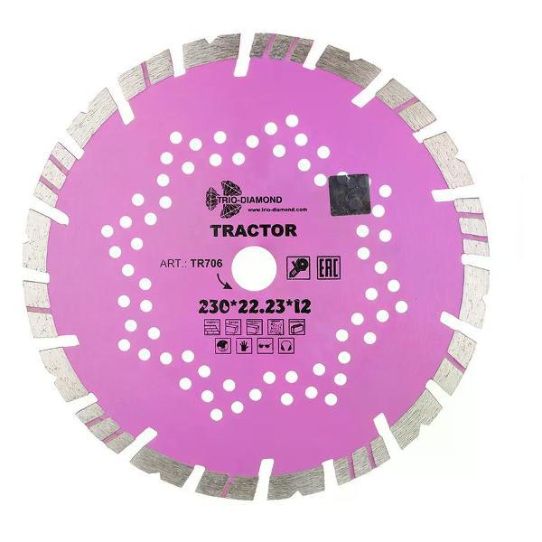 Изображение товара Круг алмазный Trio-Diamond Сегментный алмазный диск по бетону Tractor 230x2,5x22,2 мм