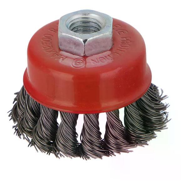 Изображение товара Щетка для УШМ DORN Щетка-насадка для УШМ крученая чашечная М14х65 мм