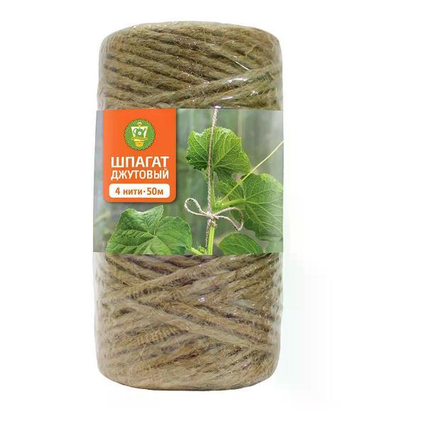 Изображение товара Опора для растений нет бренда Шпагат для подвязки растений джутовый 50 м