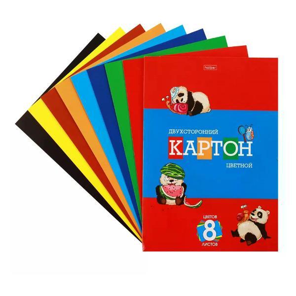 Изображение товара Картон Hatber Цветной картон 8 цветов