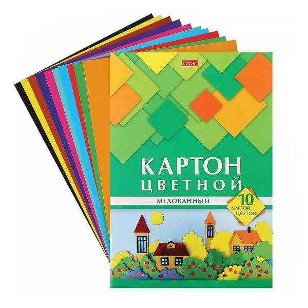 Изображение товара Картон Hatber Цветной картон 10 цветов