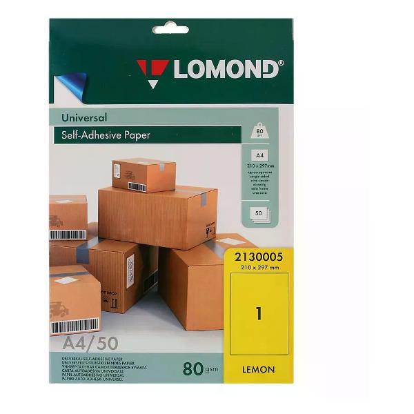 Изображение товара Бумага для оргтехники Lomond Этикетки самоклеящиеся, 210*297 мм 50 листов
