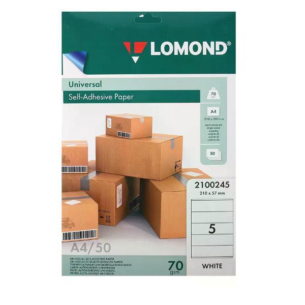 Изображение товара Бумага для оргтехники Lomond Этикетки самоклеящиеся, 105*57,0 мм 50 листов