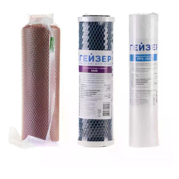 Изображение товара Проточный фильтр для очистки воды ГЕЙЗЕР Комплект сменных картриджей №7 для БИО 321