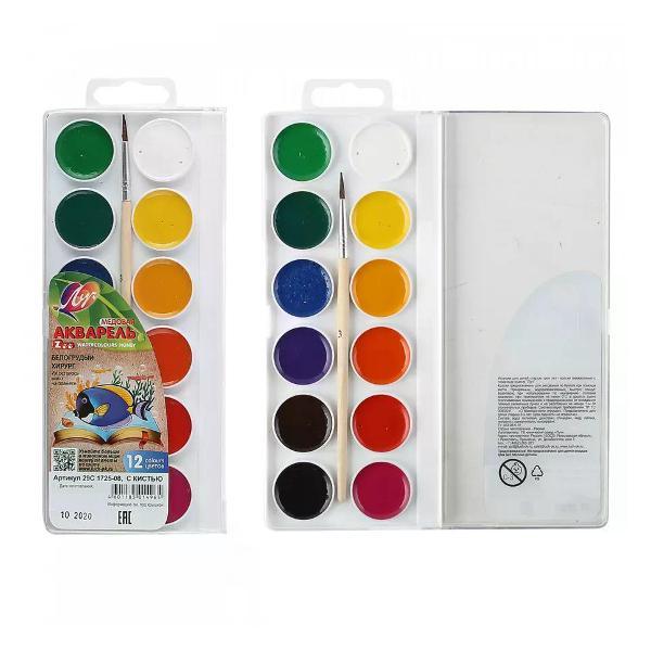Изображение товара Краска штемпельная Луч Краски для рисования 12 цветов