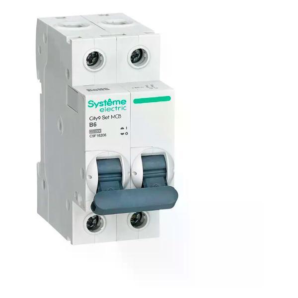 Изображение товара Автоматический выключатель Systeme Electric Выключатель автоматический 2п 6 кА 6 А B