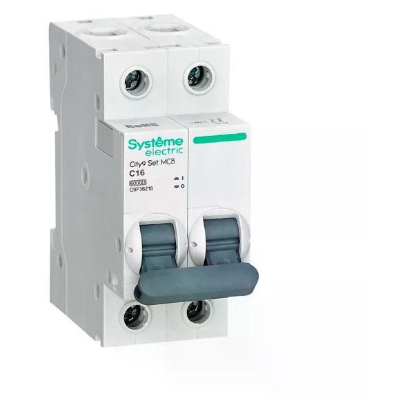 Изображение товара Автоматический выключатель Systeme Electric Выключатель автоматический 2п 6 кА 16 А C