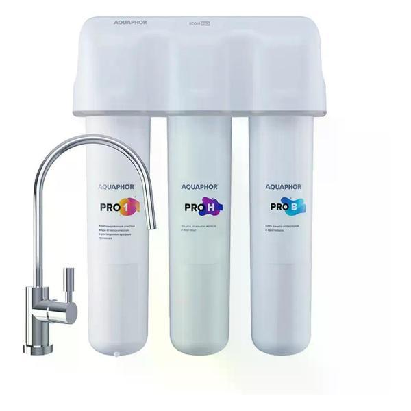 Изображение товара Проточный фильтр для очистки воды Аквафор Фильтр проточный Кристалл ЭКО Н Pro 3