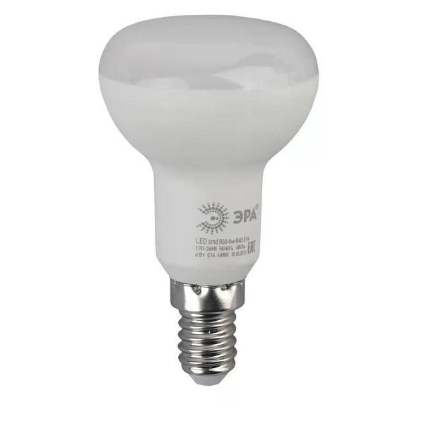Изображение товара Умная лампочка ЭРА Светодиодная лампа 6 Вт Е14/R50 дневной свет