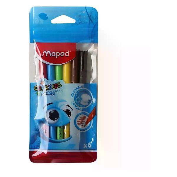 Изображение товара Фломастер MAPED Фломастеры на водной основе 6 цветов