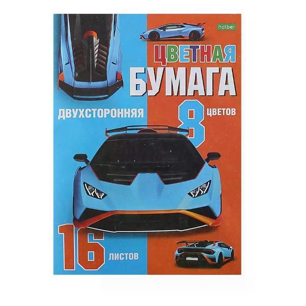 Изображение товара Цветная бумага Hatber Набор цветной бумаги 8 цветов двусторонняя