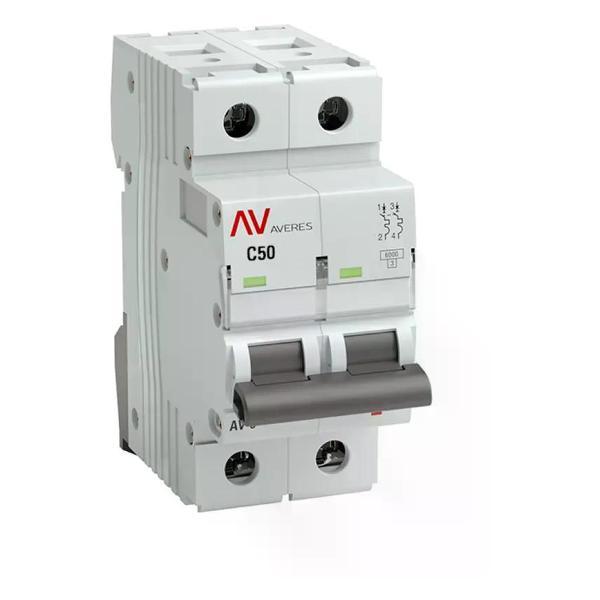 Изображение товара Автоматический выключатель EKF Выключатель автоматический 2п 6кА 50 А C