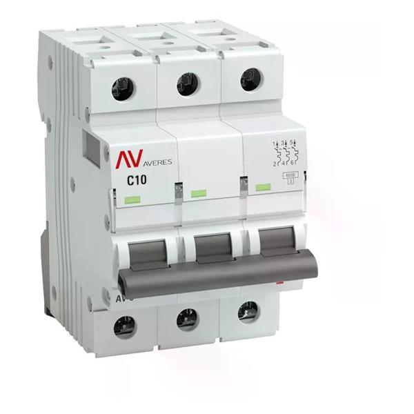 Изображение товара Автоматический выключатель EKF Выключатель автоматический 3п 6кА 10 А C