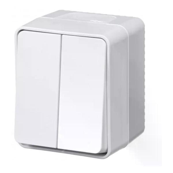 Изображение товара Выключатель механический Schneider Electric Выключатель двухклавишный накладной