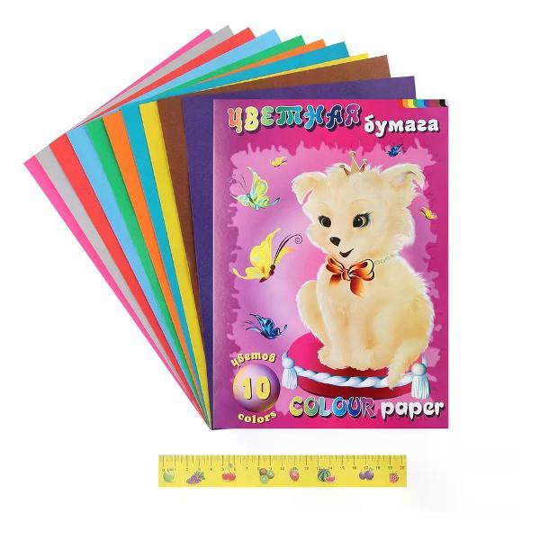 Изображение товара Цветная бумага Лилия Холдинг Набор цветной бумаги 10 цветов