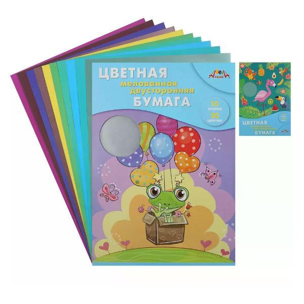 Изображение товара Цветная бумага АппликА Набор цветной бумаги 20 цветов двусторонняя