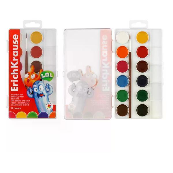Изображение товара Краска штемпельная ERICH KRAUSE Краски для рисования 12 цветов