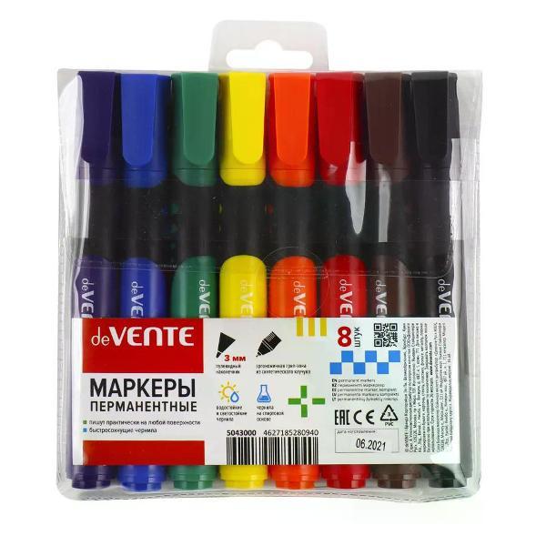 Изображение товара Маркер Hatber Набор маркеров перманентных 3 мм 8 шт