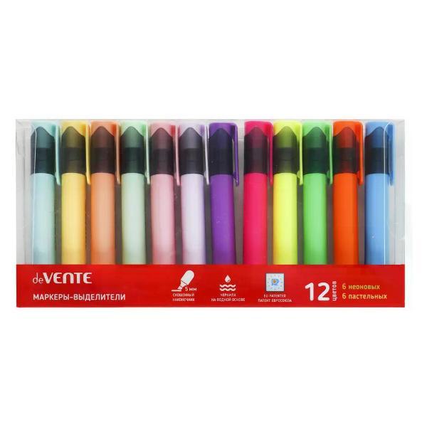 Изображение товара Маркер Hatber Набор перманентных маркеров 12 шт 1-5 мм